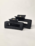 Hårklämma Classic Onyx i mjuk TPU, Medium 8,5 cm och Large 10,5 cm