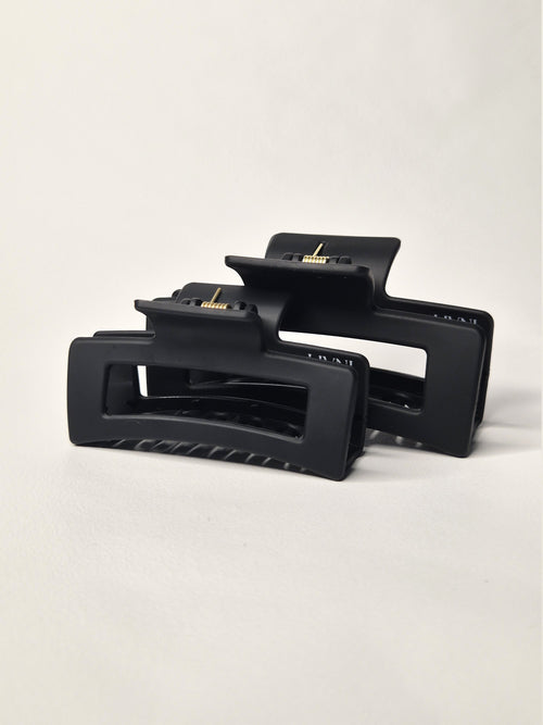 Hårklämma Classic Onyx i mjuk TPU, Medium 8,5 cm och Large 10,5 cm